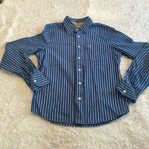 Hollister Blue Striped Small Button Down Shirt